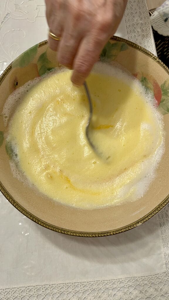 Making the avgolemono sauce
