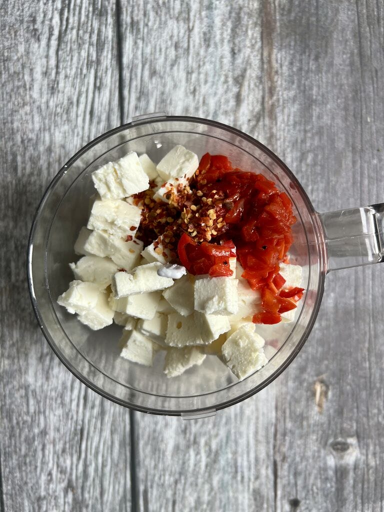 Ingredients in a food processor