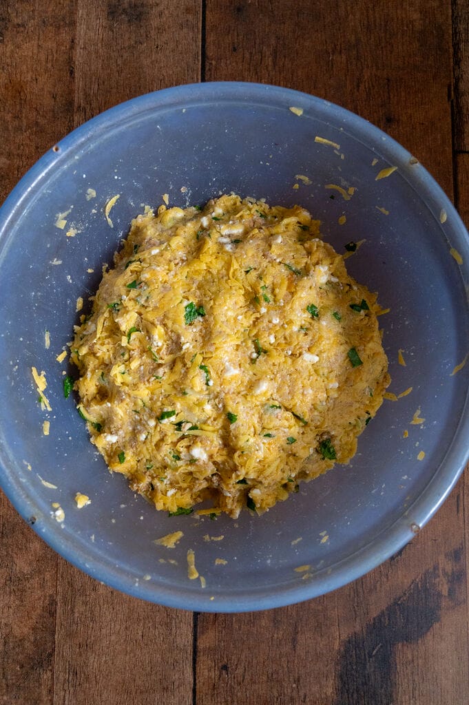 The combined ingredients.