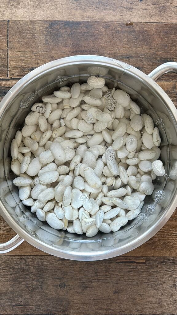 Boiling the gigantes.