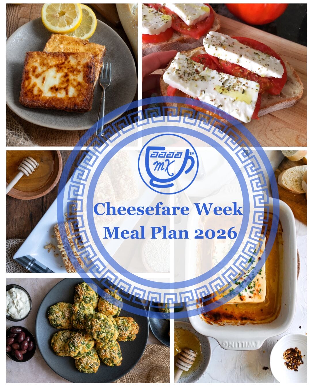 A collage of pictures showing different cheese recipes.