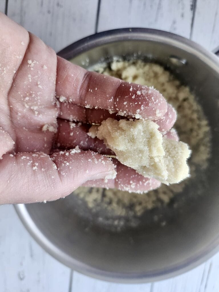 Showing the texture of the cookie.